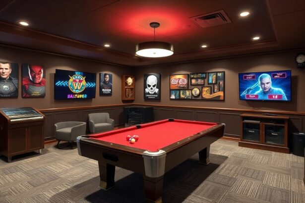 themed basement game rooms