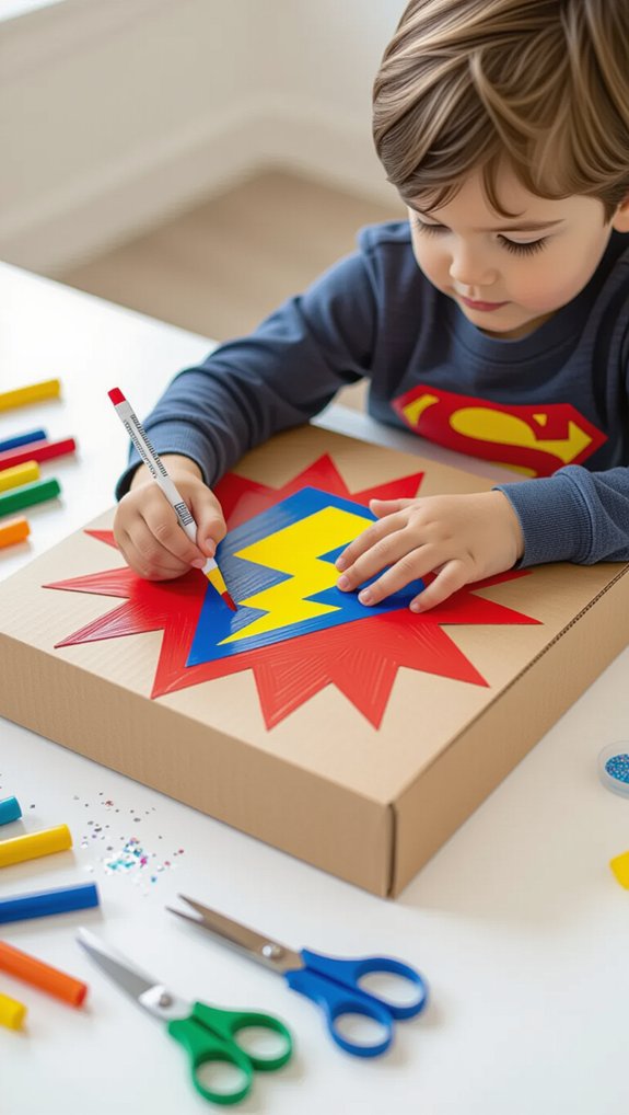 cardboard cape superhero creation