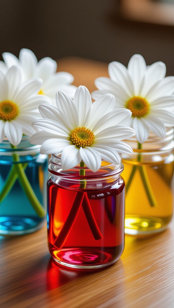 color absorption in flowers