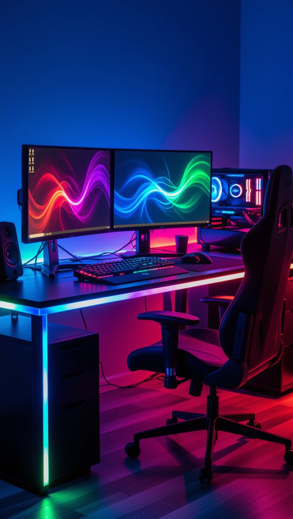 colorful rgb led installation