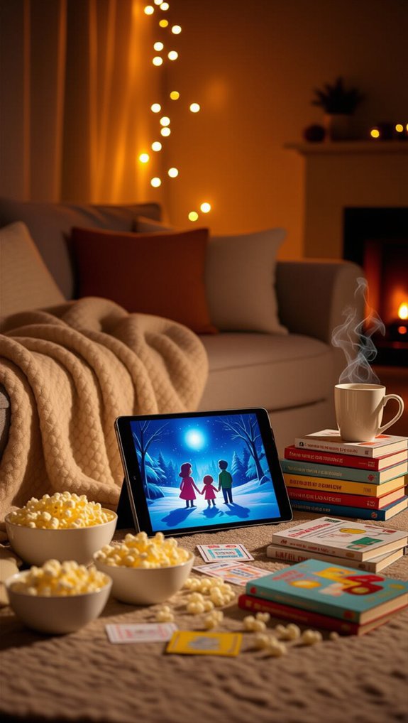 cozy themed movie night