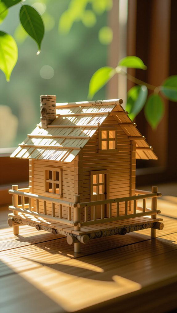 craft stick house building