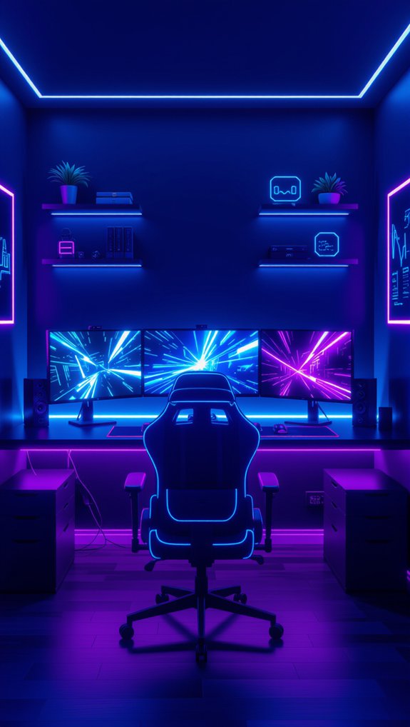 dark neon gaming aesthetic