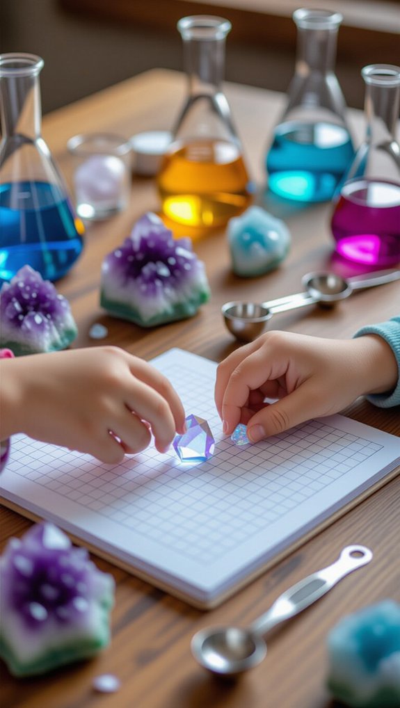 experiment with crystal growth