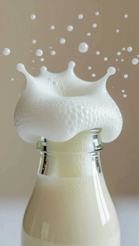 foamy colorful chemical reaction