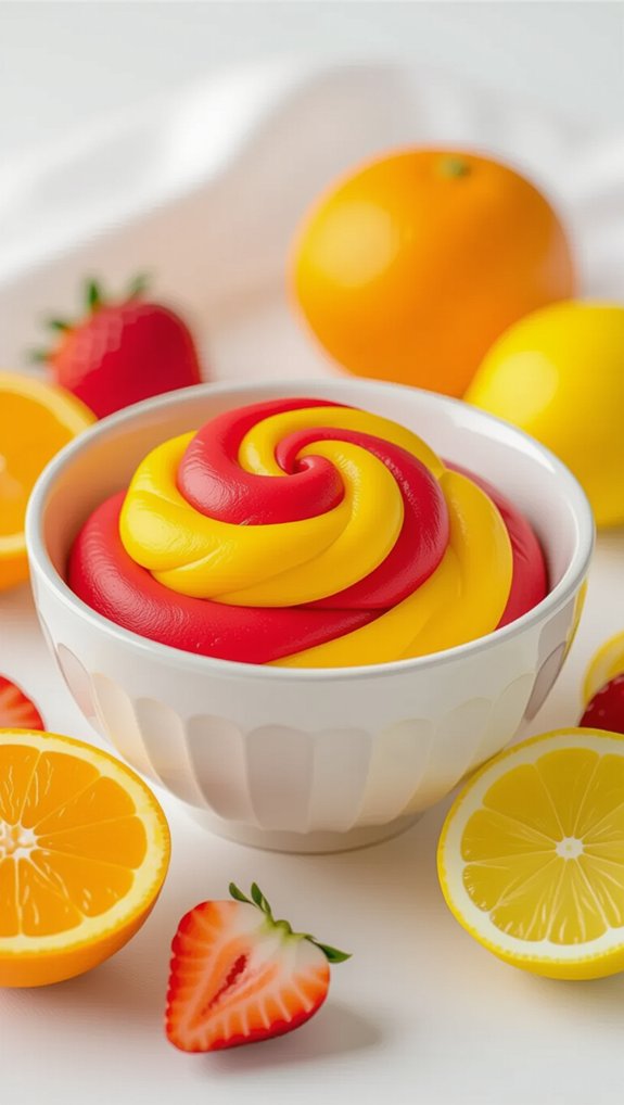 fruit extract flavored playdough