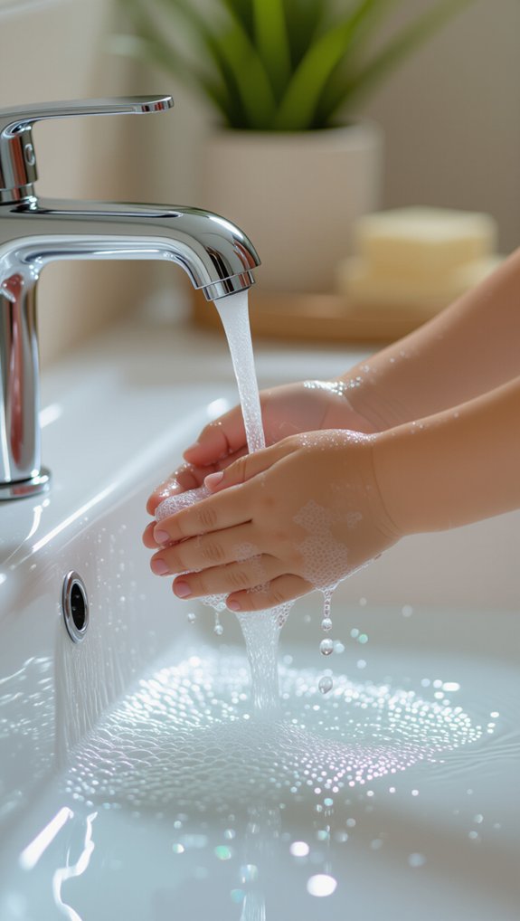 glitter germ handwashing demonstration