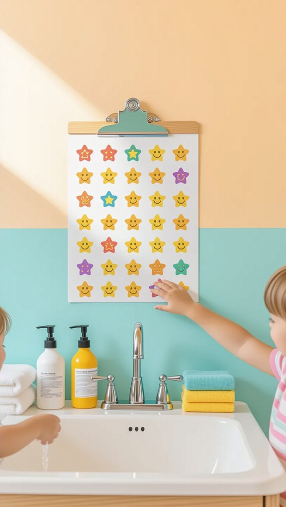 handwashing sticker chart rewards