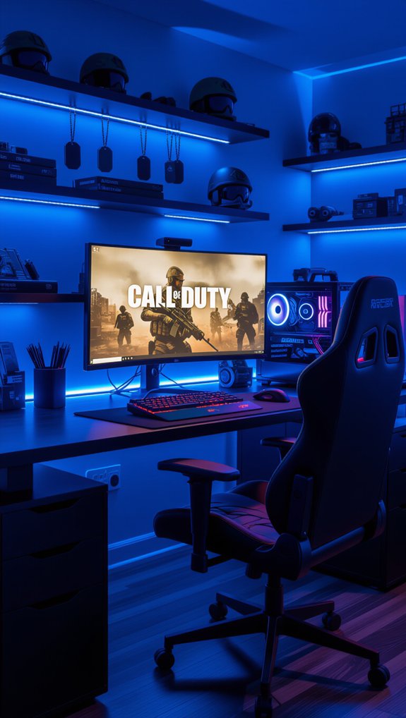 intense military gaming atmosphere