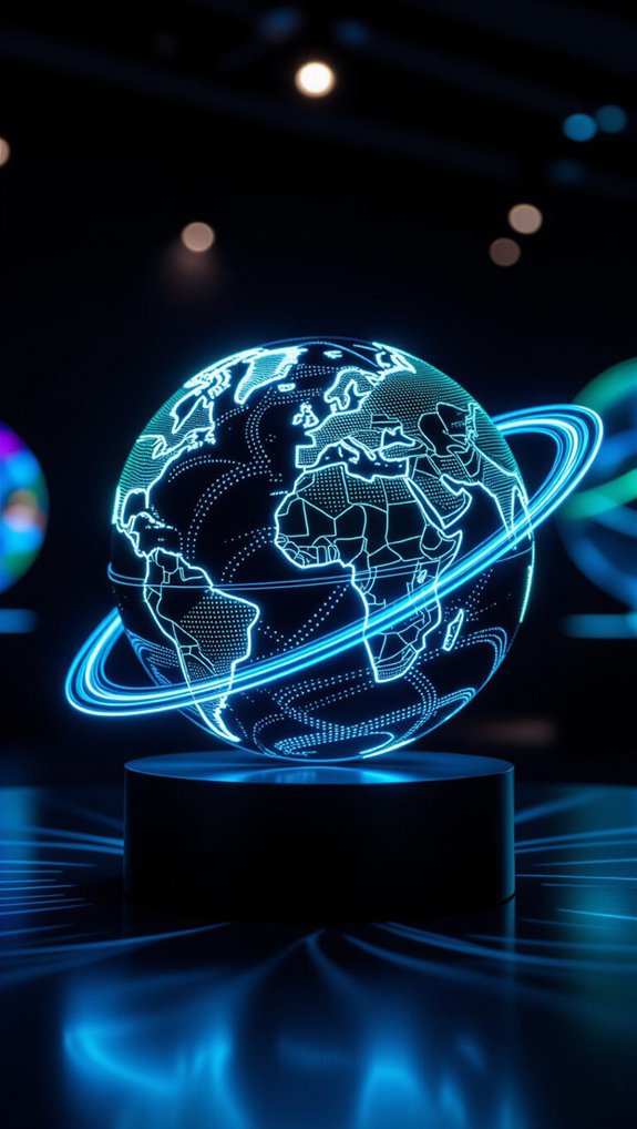 led illuminated solar system model