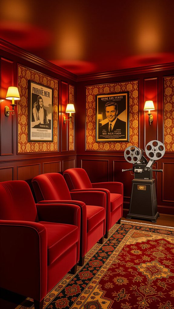 nostalgic retro cinema space
