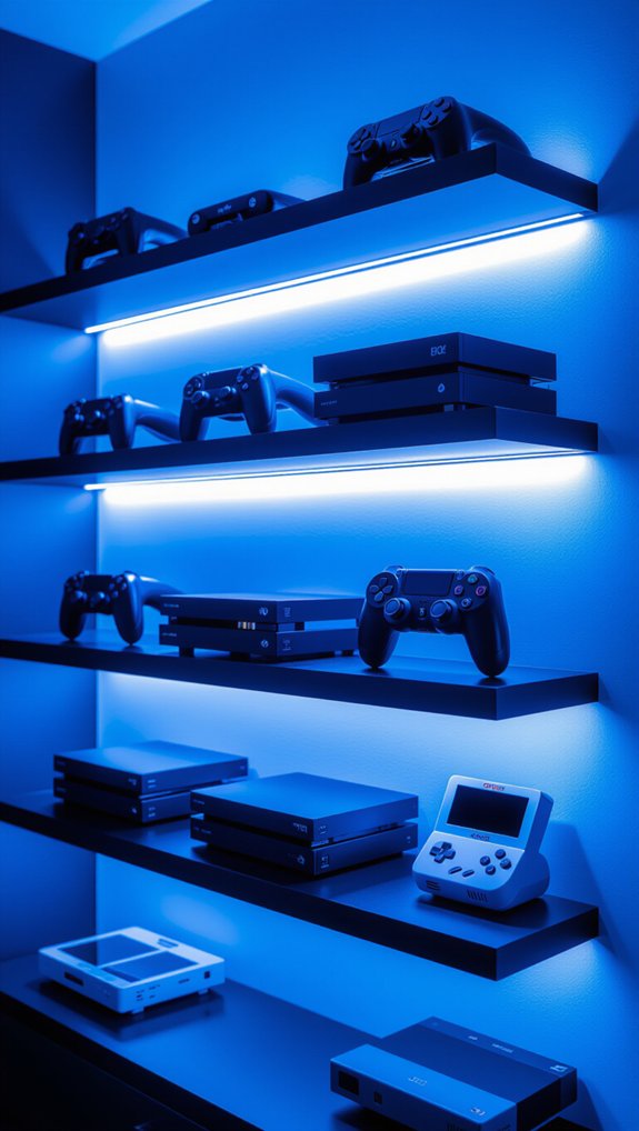 organized gaming console display