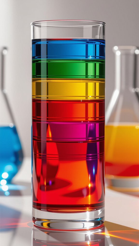 rainbow density tower experiment