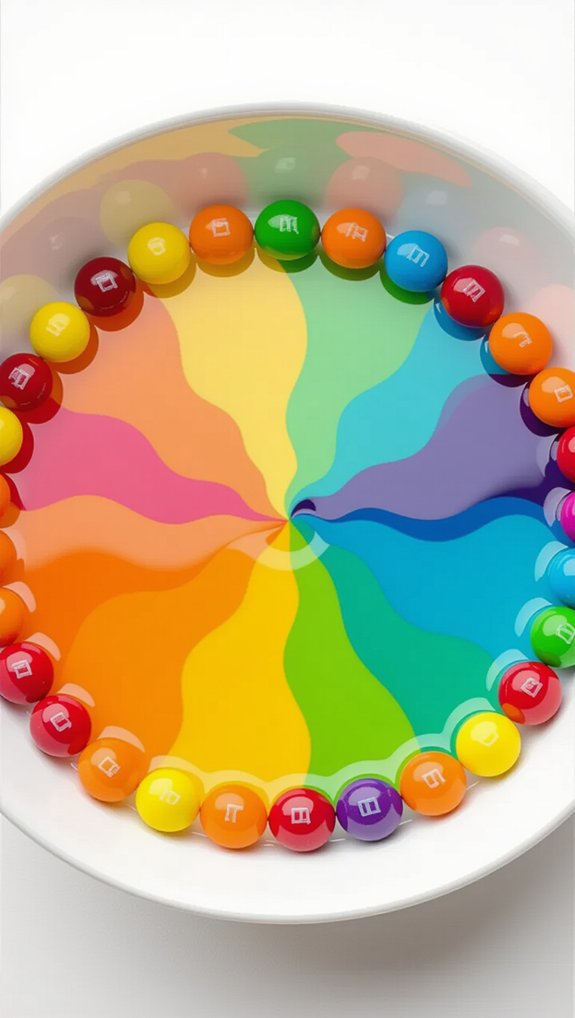 skittles color diffusion experiment