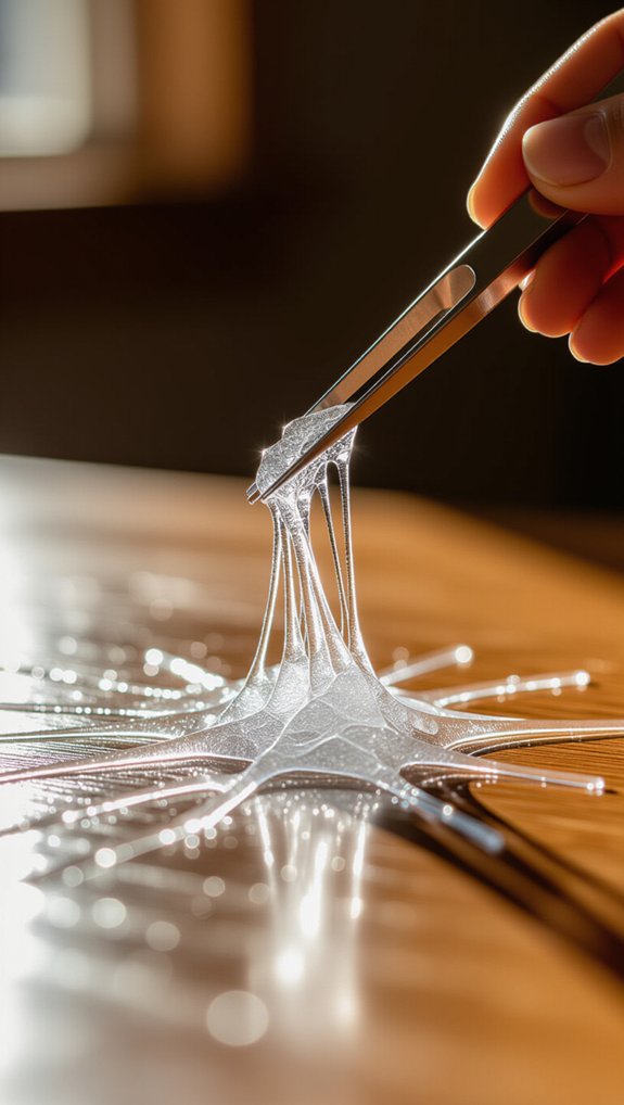 sticky string lifting ice