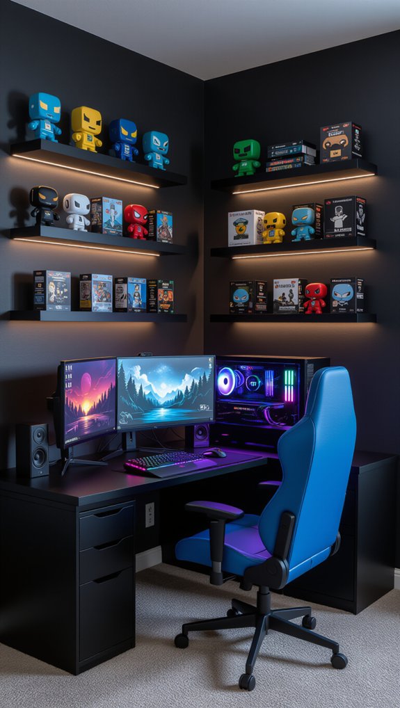 stylish floating shelves organization