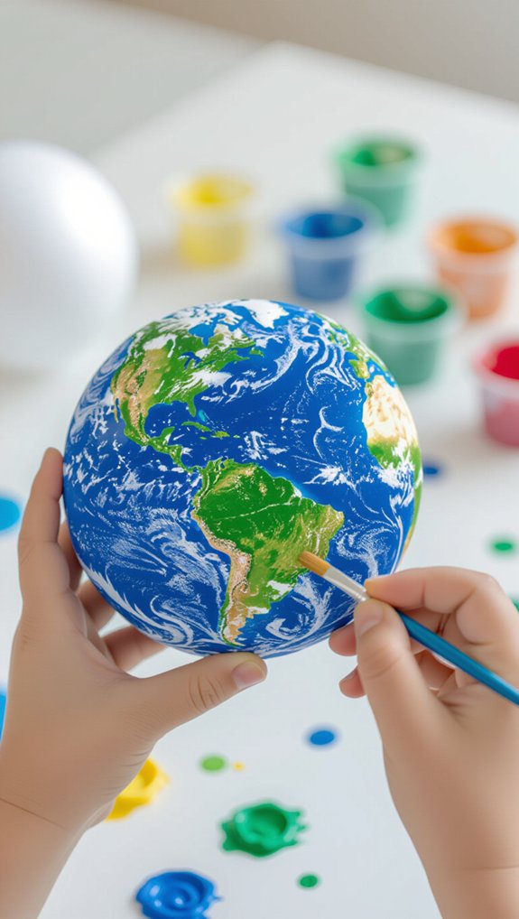 styrofoam planet model project