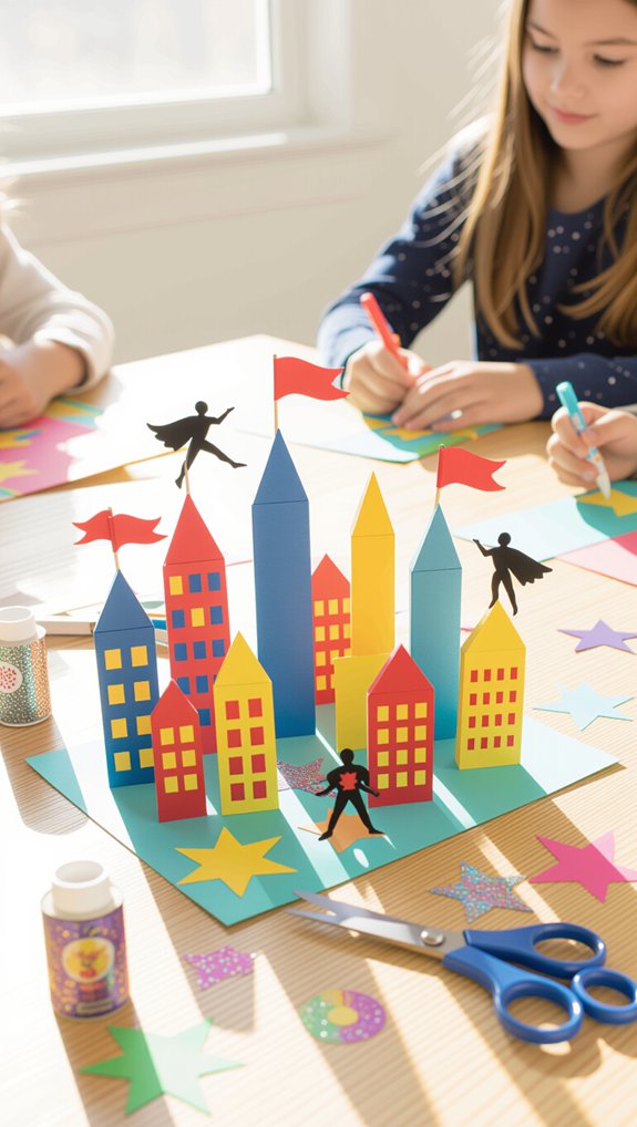 superhero cityscape crafting fun