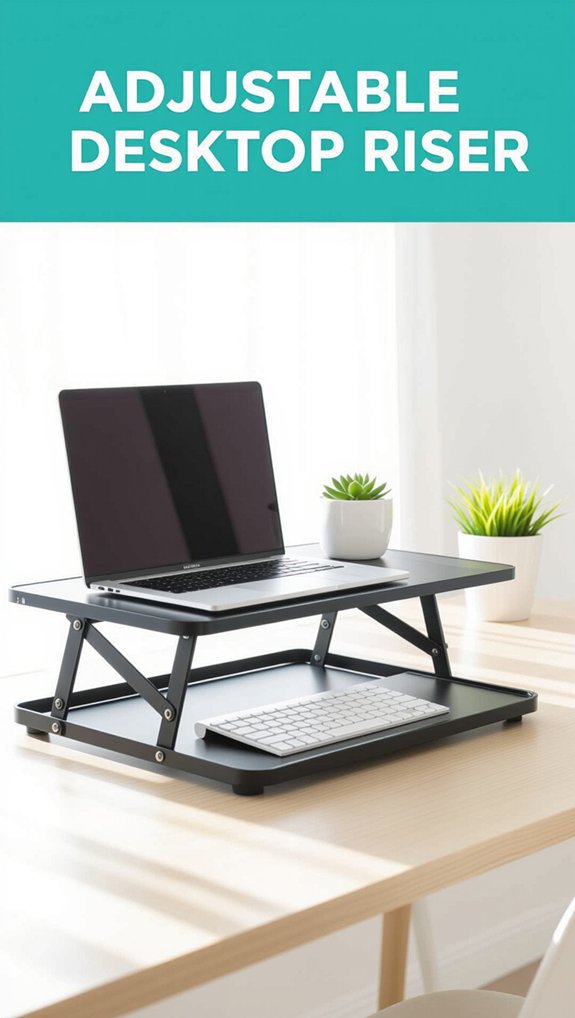 adjustable standing desk converter