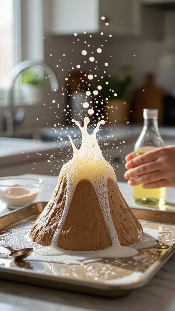 baking soda vinegar eruption