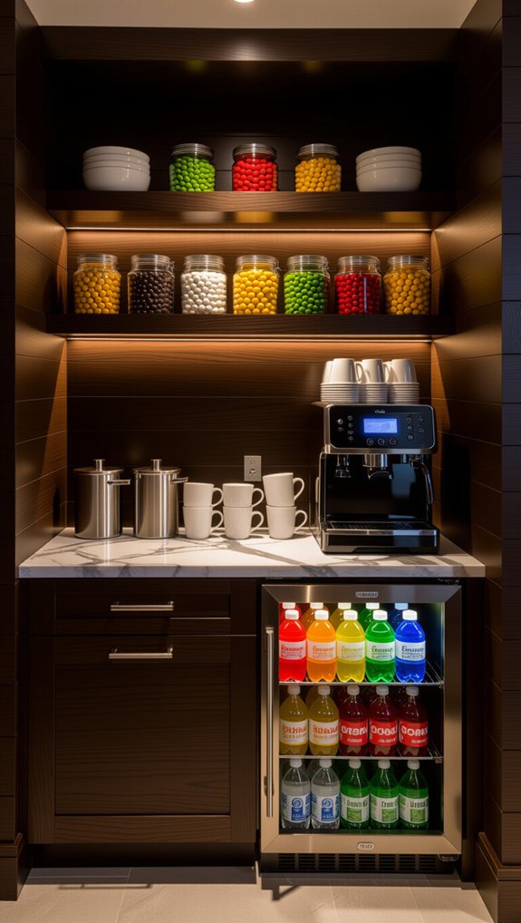beverage and snack station
