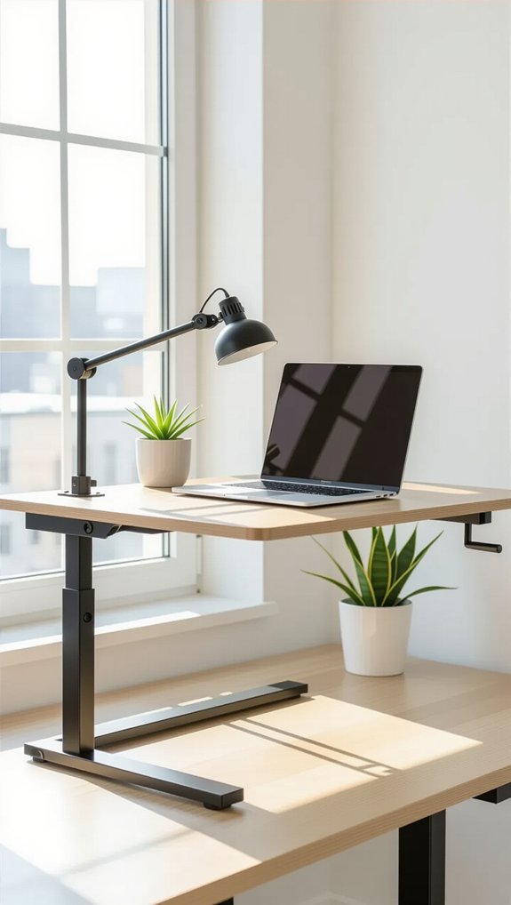 budget friendly manual crank desk