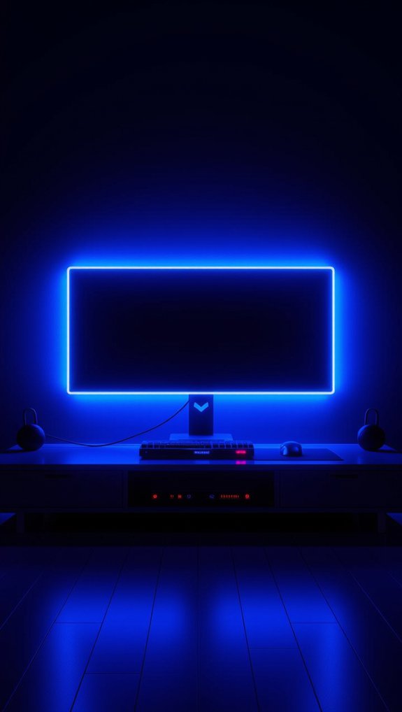 calm customizable blue neon