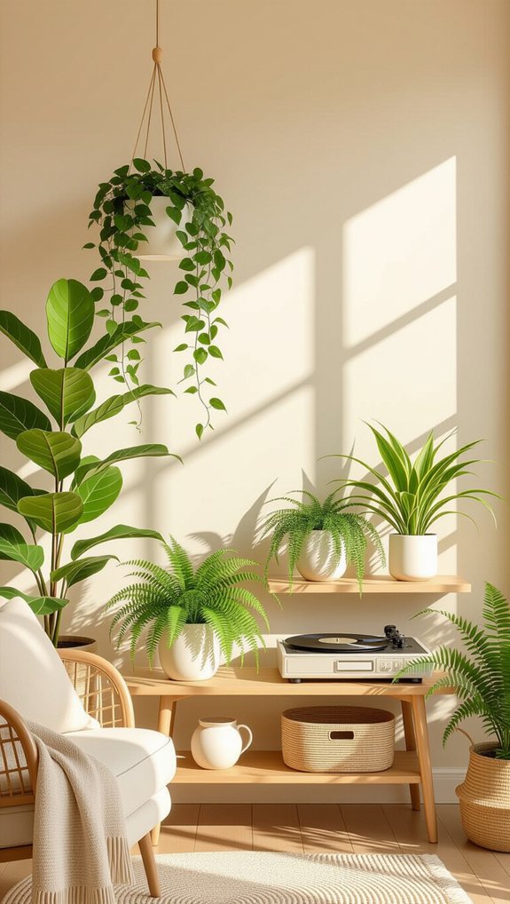 calming indoor plant aesthetics