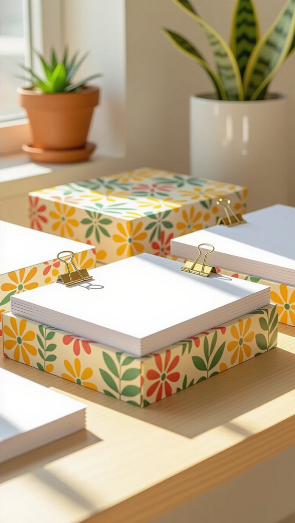 cereal box notepads organizers