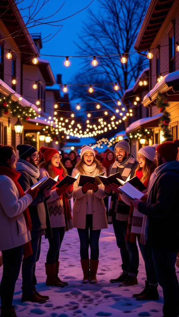 christmas caroling circle fun