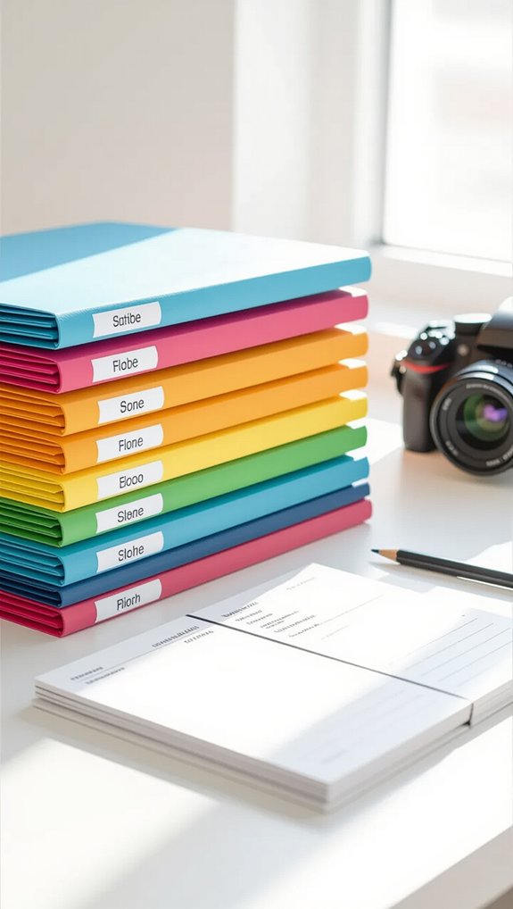 color coded study organization system