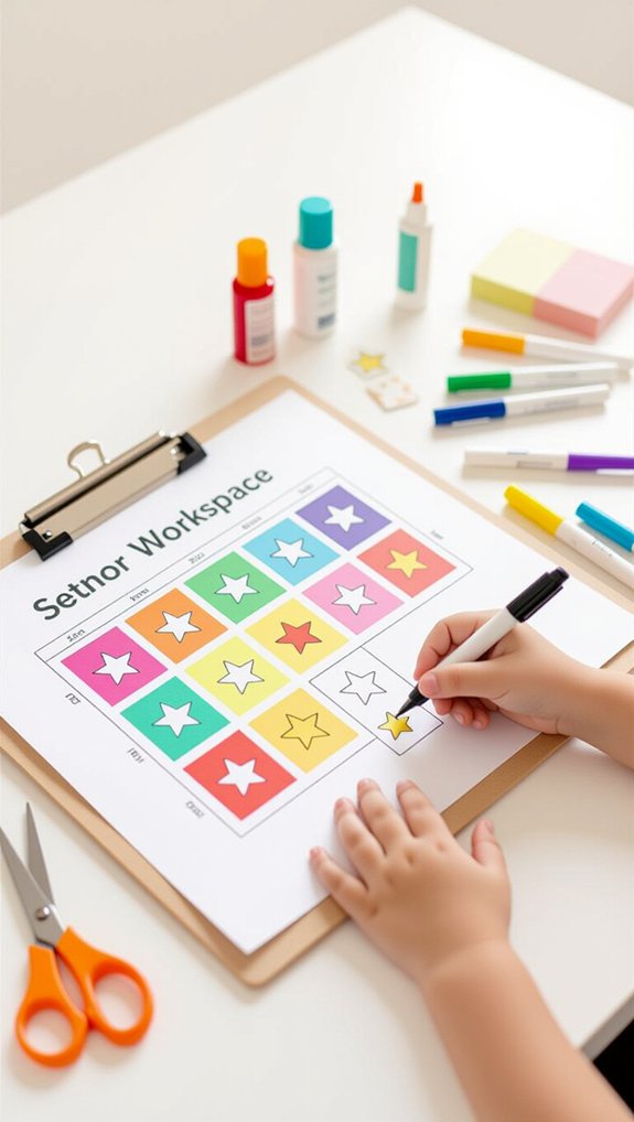 colorful goal setting crafts