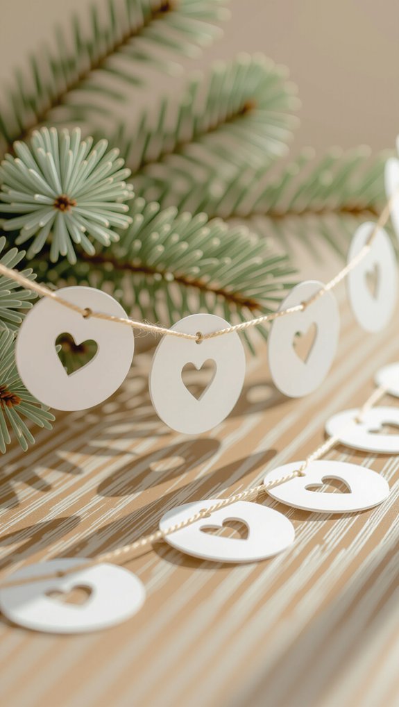 colorful heart garland crafting