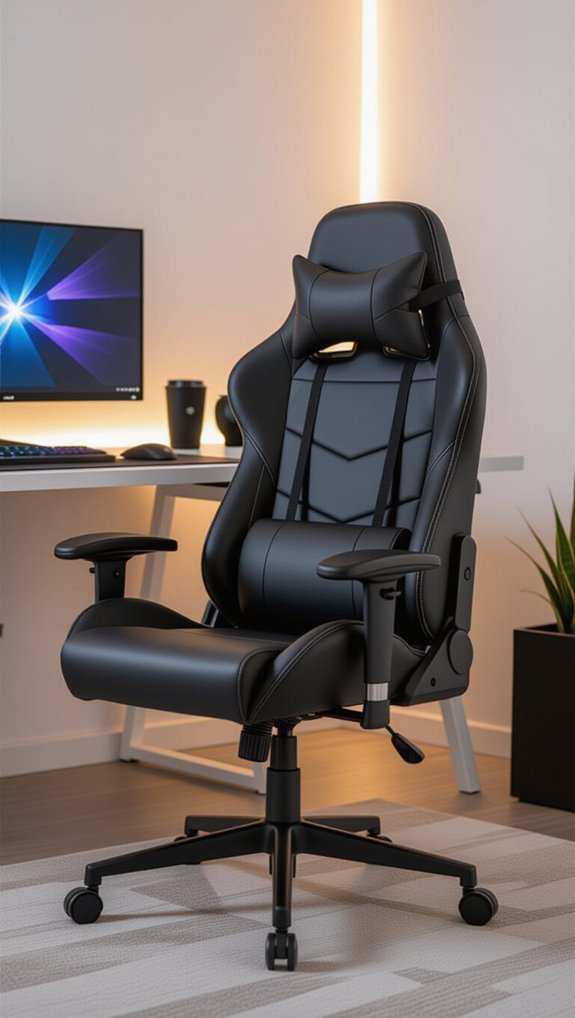 comfortable gaming chair storage