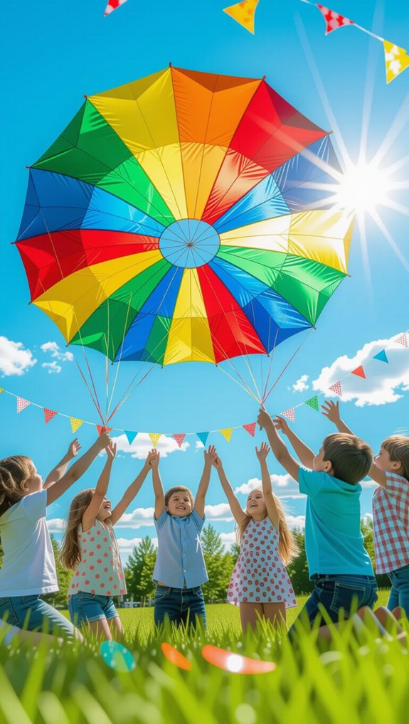 cooperative parachute lifting activity