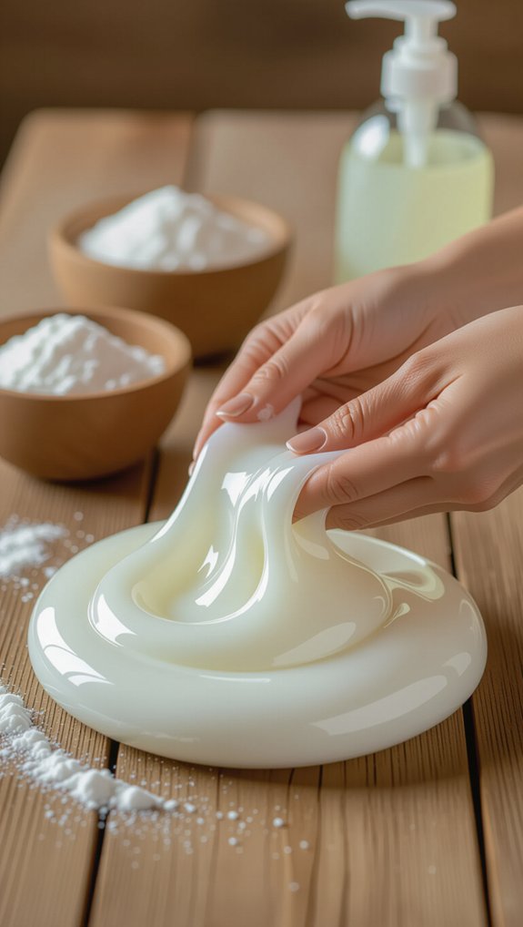 cornstarch and soap slime