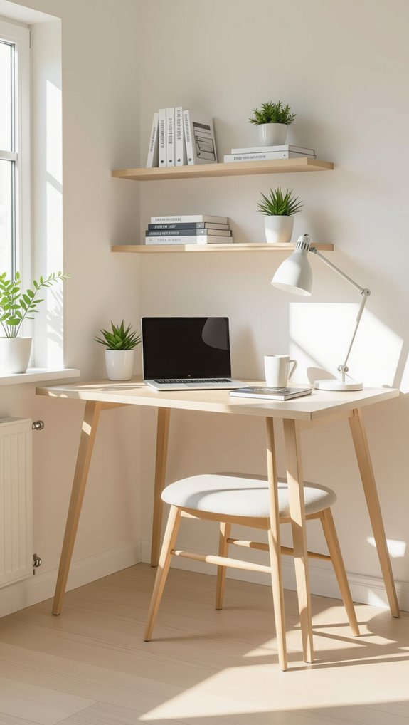 cozy corner office setup