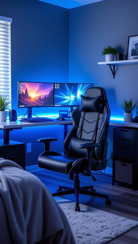 cozy gaming corner setup