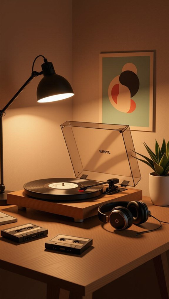 cozy lo fi music setup