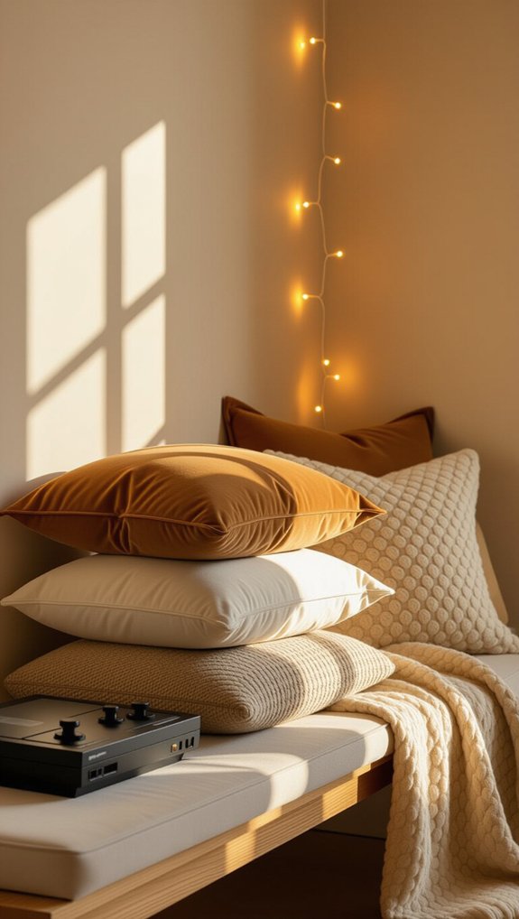 cozy oversized pillows and cushions