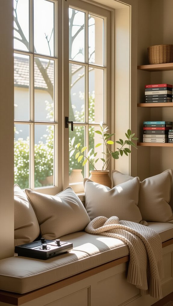 cozy window seat nook