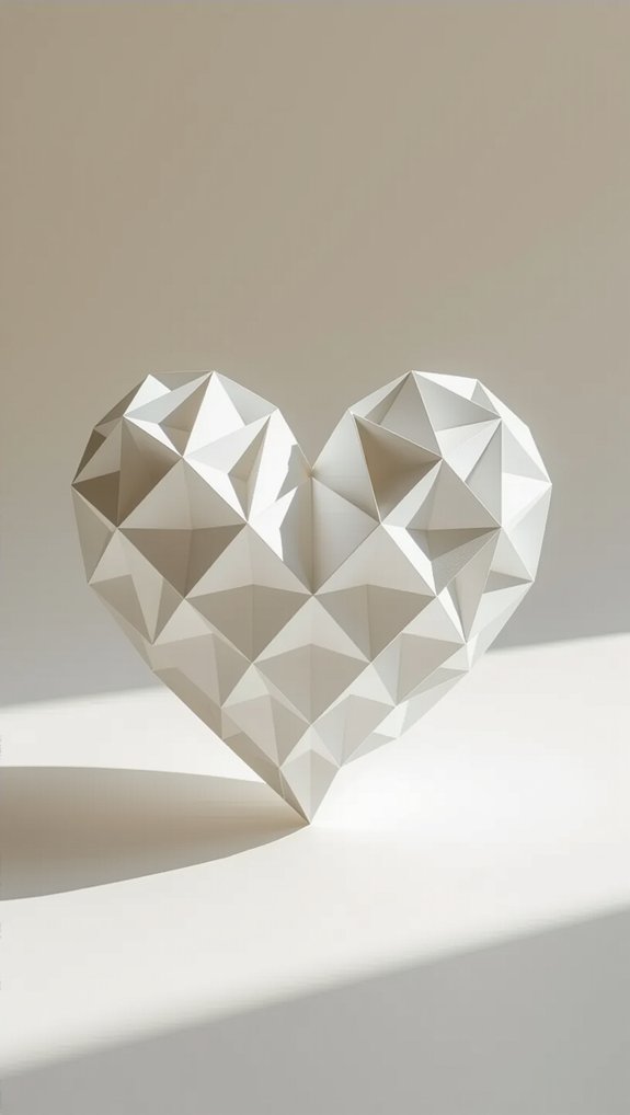 creative 3d heart sculpture