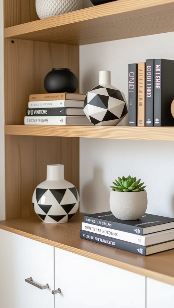 curated open shelving decor