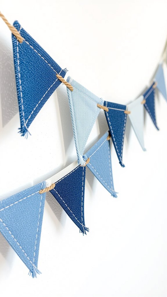 denim scraps for decorations