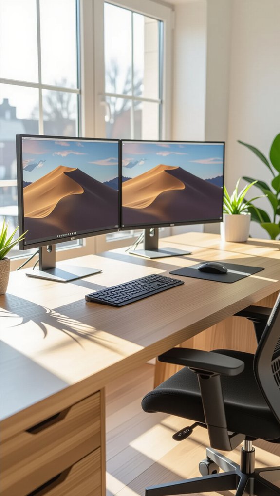 dual monitor workspace tips
