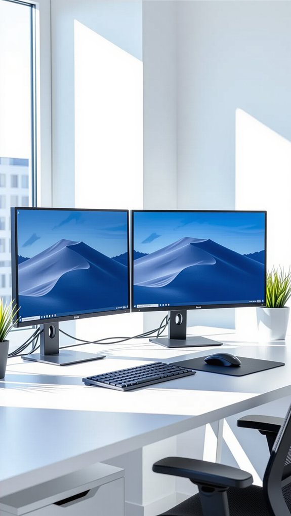 efficient under desk monitor storage