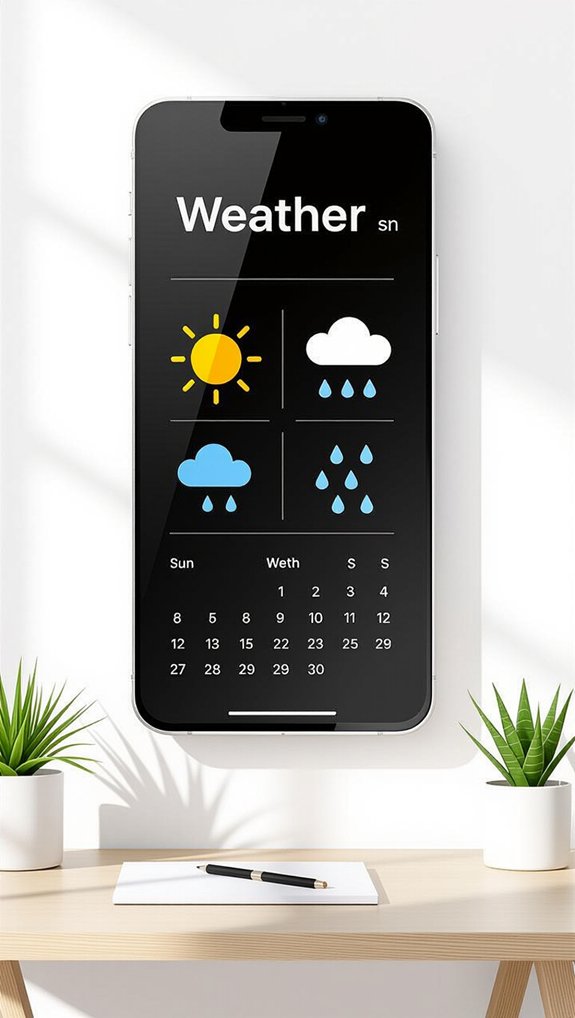 engaging weather and calendar system