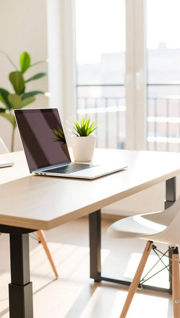 ergonomic adjustable height desk