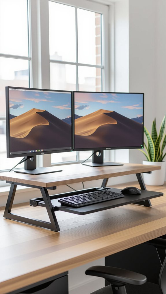 ergonomic monitor stand combo