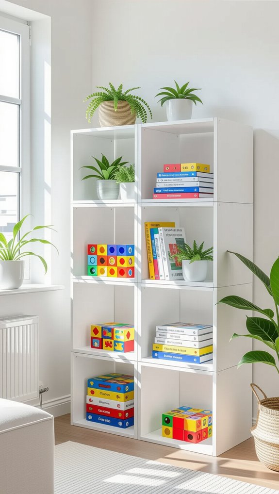 flexible modular cube shelving